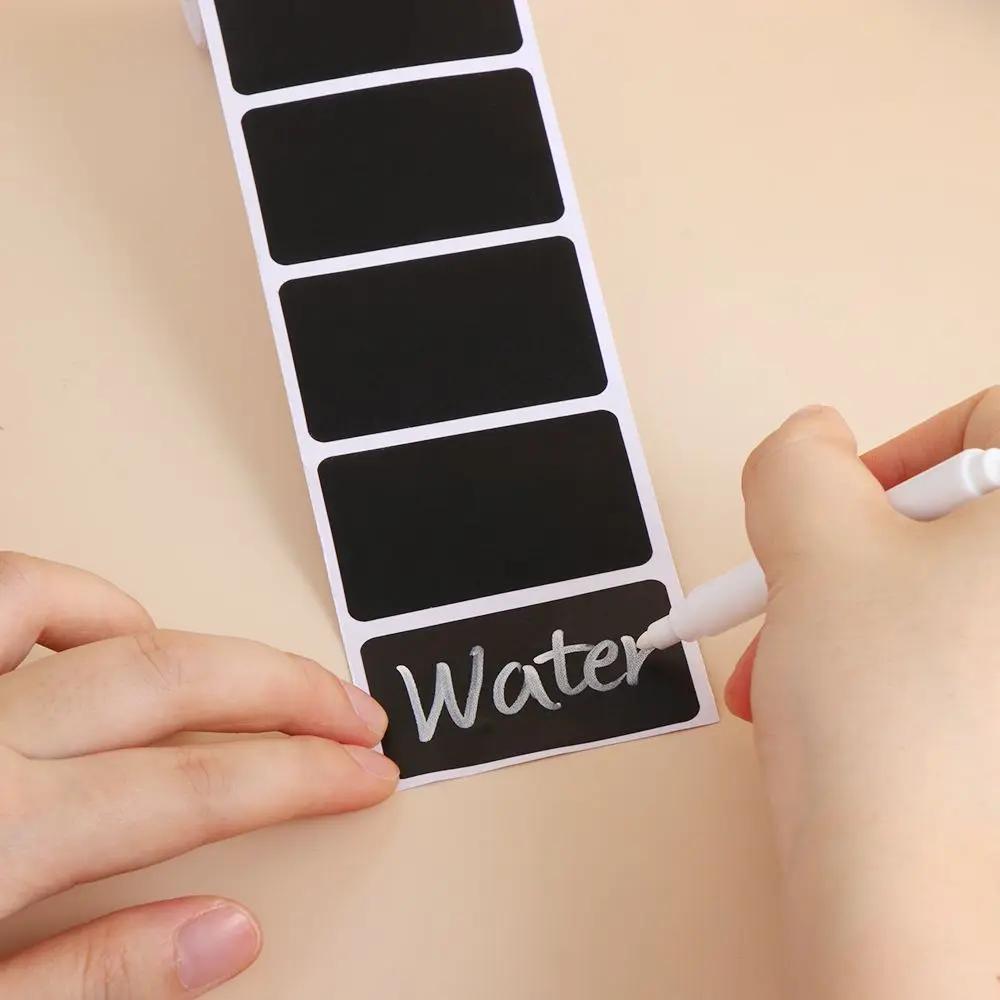 120pcs/roll Waterproof Spice Chalkboard Bottle Tags Blackboard Label Marker Pen Labels Stickers