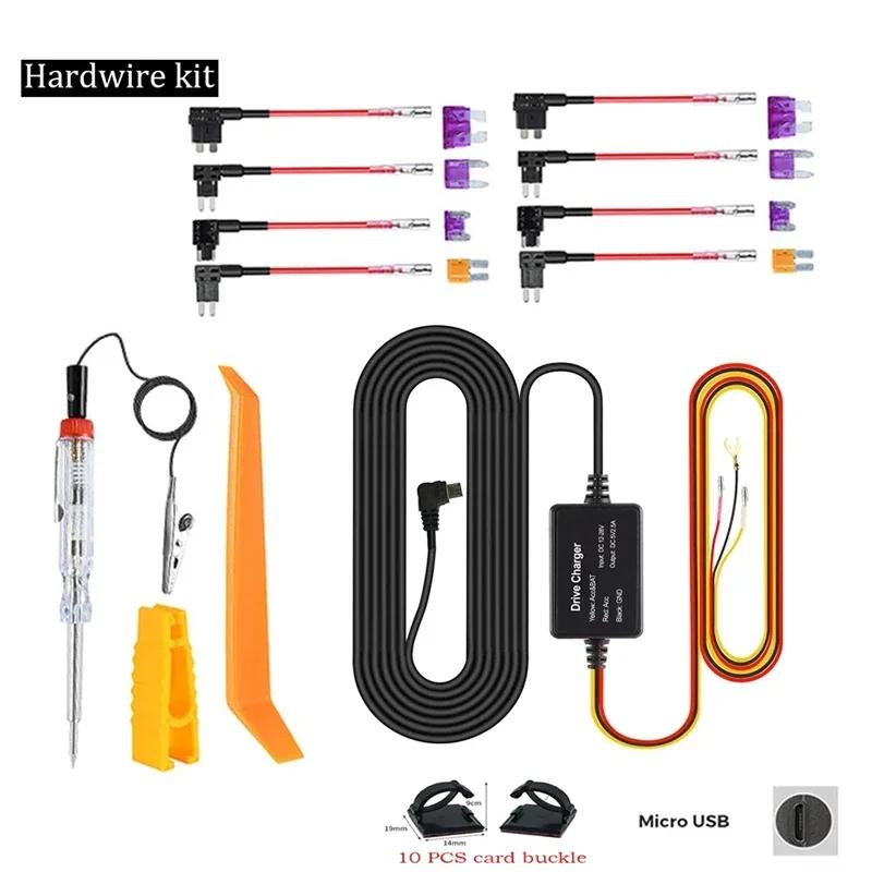 for 70mai Hardwire Kit Micro USB for 70mai 4K A800S A500S S500 D06 M300 LIte2 A200 Hardwire Kit for Car DVR 24H Parking Monitor