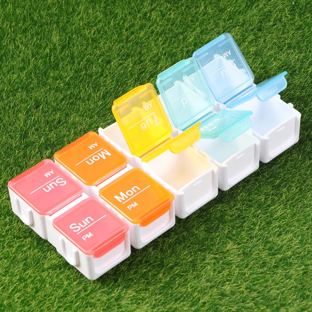 Buy 1PC 14 Compartments Pill Box Portable Combination Timing Remind