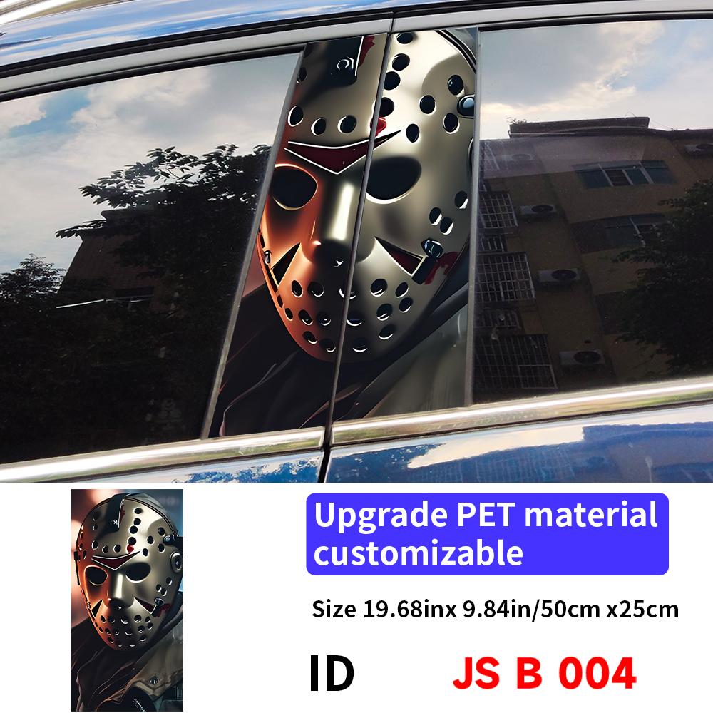 Mask Jason Car Stickers Car B-pillar Vinyl Decals Waterproof Auto Center Pillar Sticker Cover Scratches Vehicle Decor Accessorie