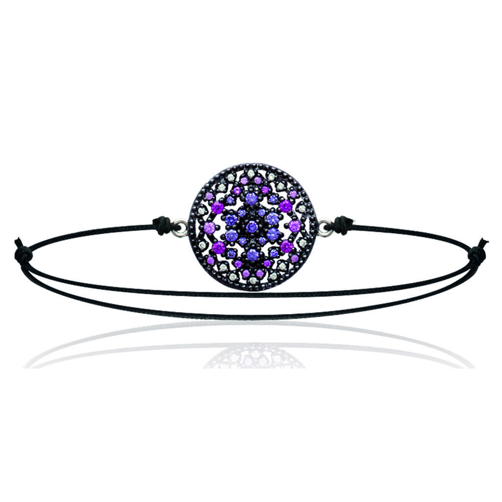 Les Trésors De Lily [L6348] - Purple 'Sappho' Silver Bracelet (rhodium-plated) - 18 Mm