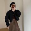 Autumn 2025 Korean Style Petite Slimming Short Baseball Jacket for Women