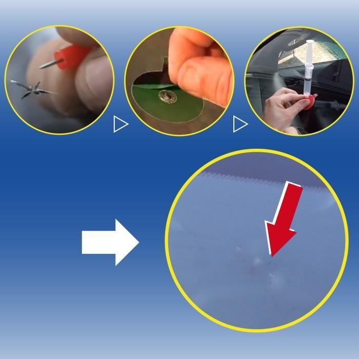 Kit de réparation para brise résine système unique fissuré ou cassé simple d'utilisation