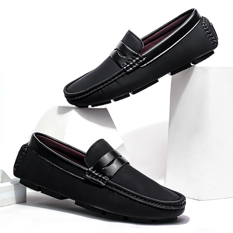 Spring teen British solid color simple Doudou shoes Korean version trendy foot cover fashion large size one pedal casual shoes