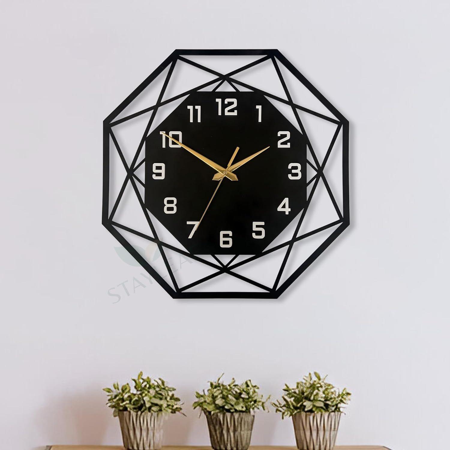

Antique Metal Wall Clock for Hall Big Size | Modern Decorative Clocks for Living Room Stylish | Designer Wall Watch 40 X 40 CM