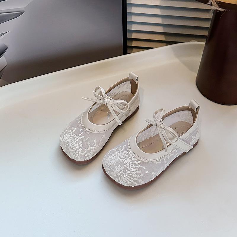 Girls Princess Shoes Mesh Breathable for Summer Kids Casual Shoes Round Toes 2025 Brand New Children Flat Shoes Non-slip Soft