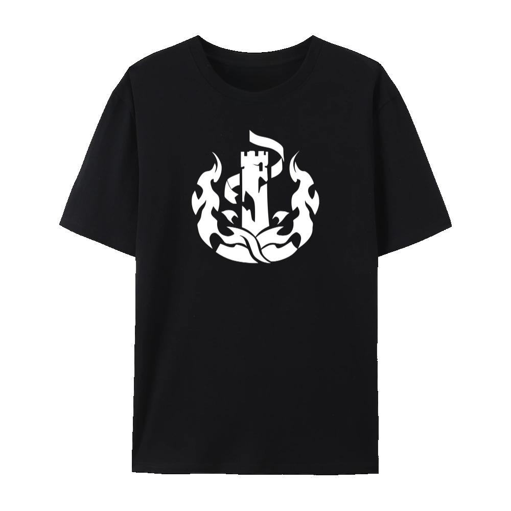 

Футболка унисекс с коротким рукавом и круглым вырезом из хлопка с графическим символом Honkai Star Rail Aeon Path M