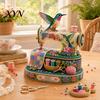 Soft Furnishing Ornament DIY Tiny 3D Beaded Sewing Machine Kit for Kids & Adults, Exquisite Hummingbird Handmade Bead Craft Set, Stress Relief