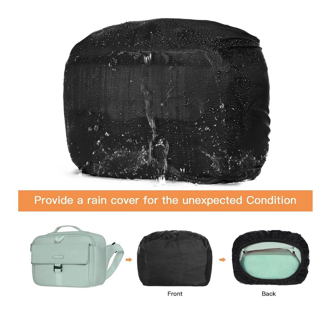MOSISO Camera Bag for Cameras Compatible with Protective Messenger Bag Compact Crossbody Padded Shoulder Bag with Rain Cover DSLR/SLR/Mirrorless