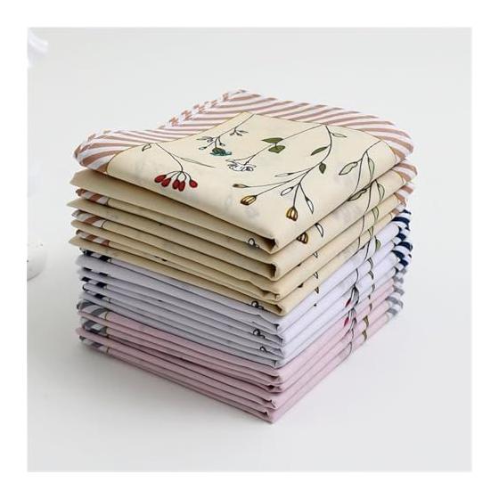 [KRYTJACZ] Lady Square Handkerchief Cotton Flower Women Children Printed Face Hand Towel Handkerchief Wedding Soft Handkerchief for Women