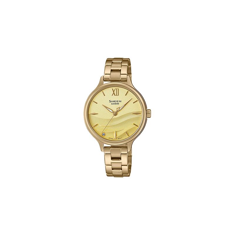 

Casio SHEEN series SEAWAVE colorful star theme fashion three-dimensional simple women s watch gradient gold quartz movement resin SHE-4550G-9AUPR золотой