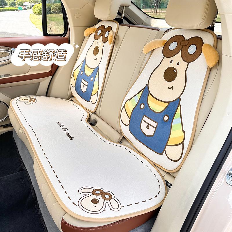 Car seat cushion winter cartoon car seat cover plush comfortable creative cute car seat cushion