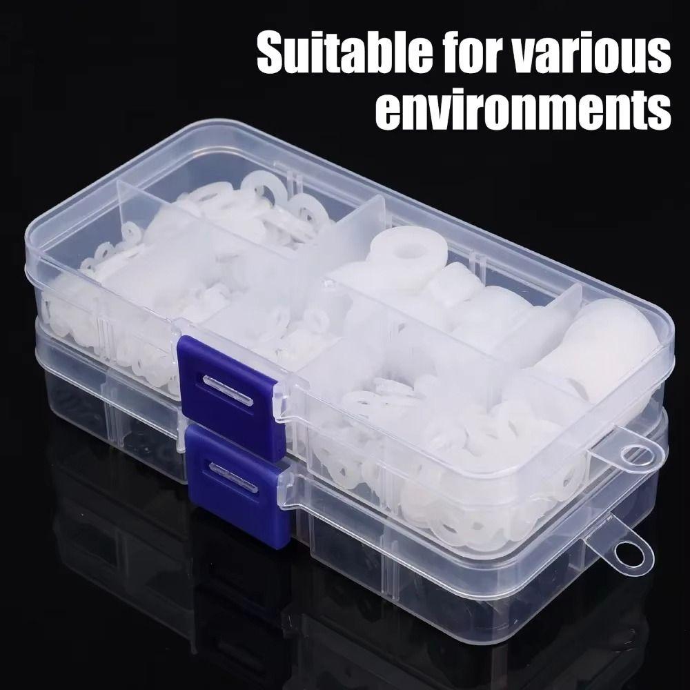 500Pcs Seals O Ring Assortment Kit Nylon Washer 8 Sizes Insulation Gasket Ring Plane Spacer