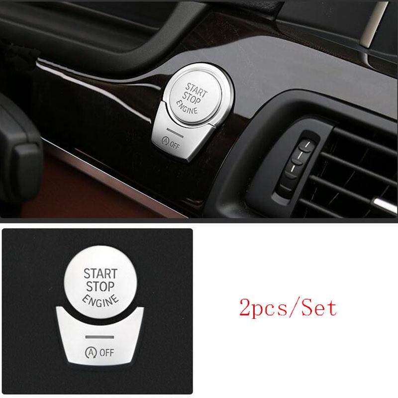 ABS Chrome Front Head Light Switch Button Cover Start Stop Engine Switch Button Trim Cover For BMW 5 Series 5GT F07 F10