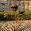 Rusty Garden Stake Carnivorous Plant Stake, Metal Venus Flytrap Sculpture, Sculpture Monstrous Ornament for Yard Flower Bed Lawn Rust-colored Decor