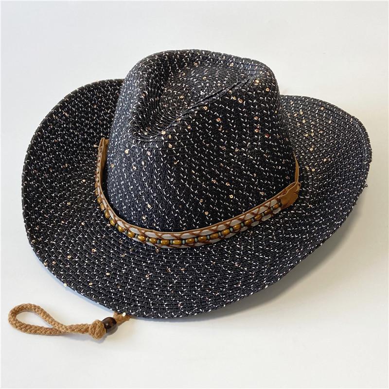 New western cowboy hats for men and women can take summer vacation travel sunscreen sun hat retro sun hat knight hat