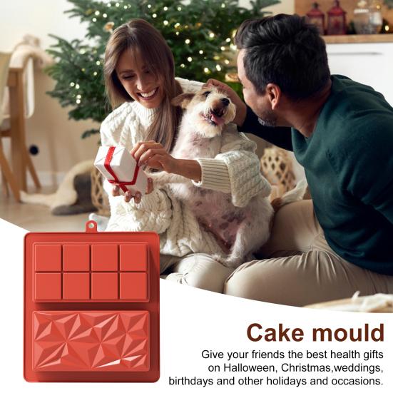 1Pcs Silicone Chocolate Mold Deep Dubai Thick Bar for Filling Large Candy Cake Mold for Stuffed Bar Reusable BPA-Free Multifunctional Baking