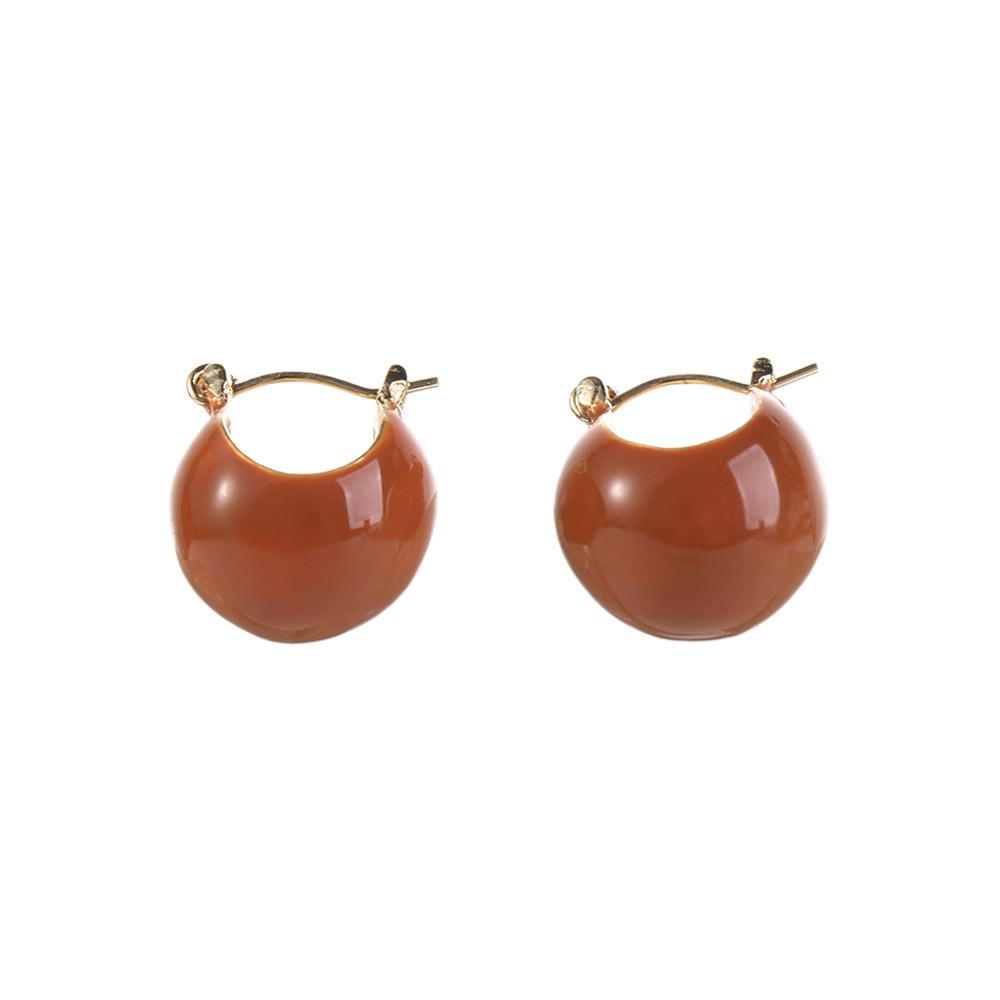 Minority Sweet Party Round Bead Lady Copper Enamel Ear Buckle Women Earrings Stud Earrings Korean Style Earrings