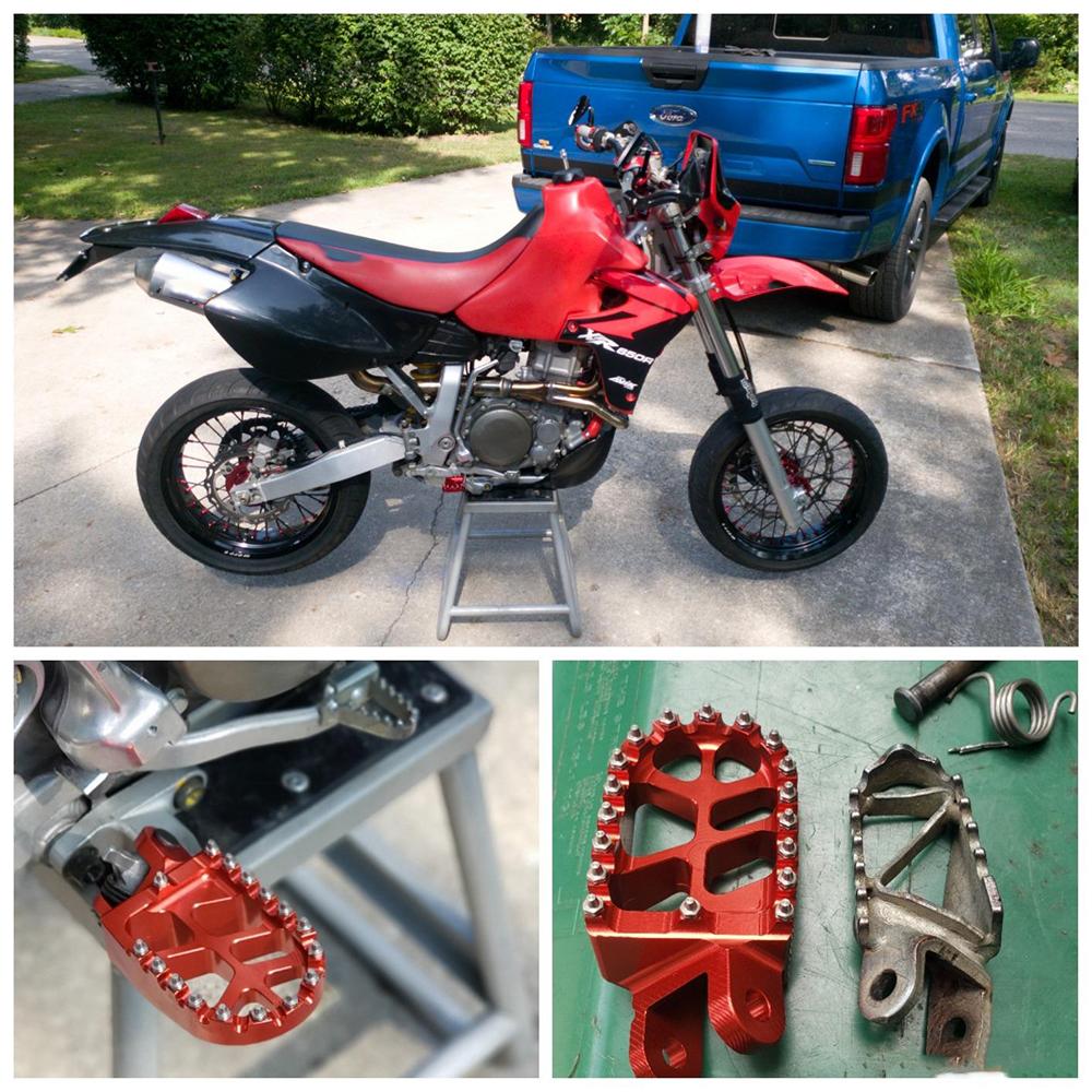 Motorcycle Footrest Footpegs Foot Pegs Rest Pedal For HONDA XR650L XR650R XR600R XR600 XR650 XR 650L 650 L R 650R Accessories
