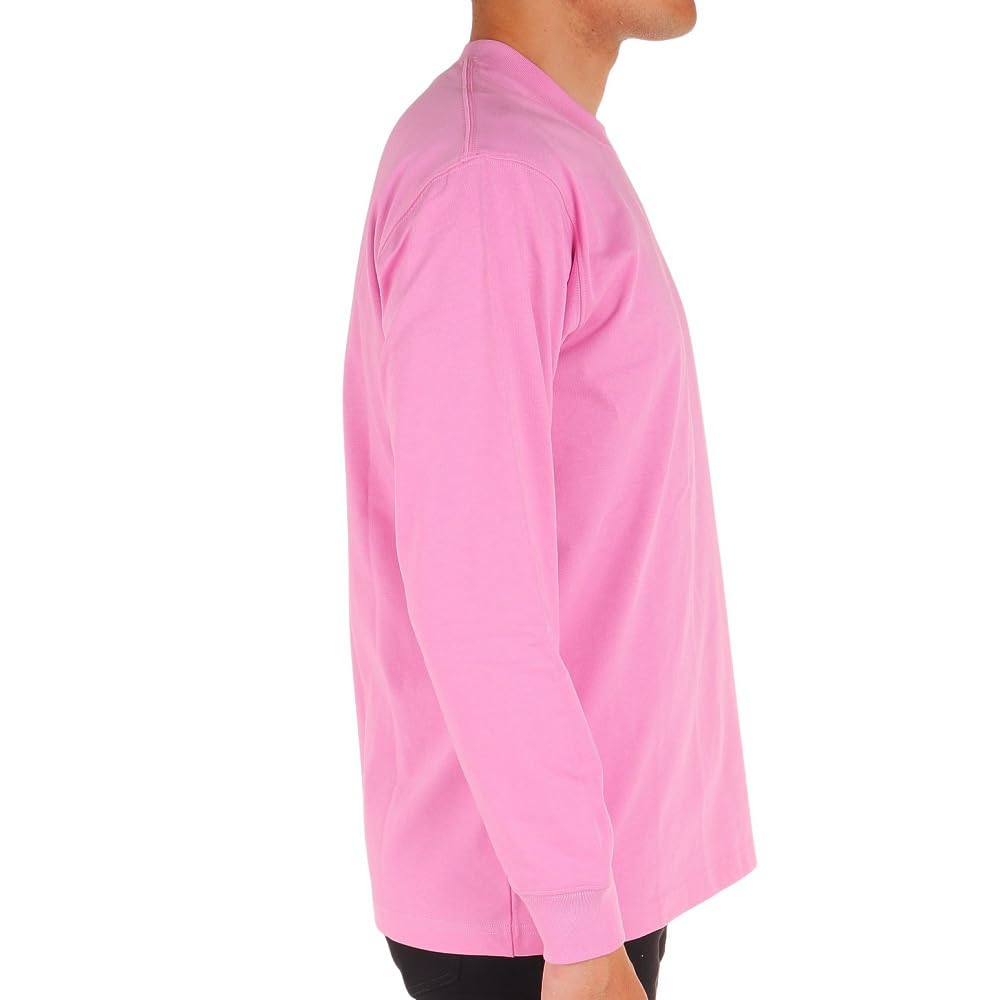 The North Face Футболка с длинным рукавом и квадратным логотипом Organic Medium UV Orchid размера XS, унисекс, хлопок, вес, защита, розовая,