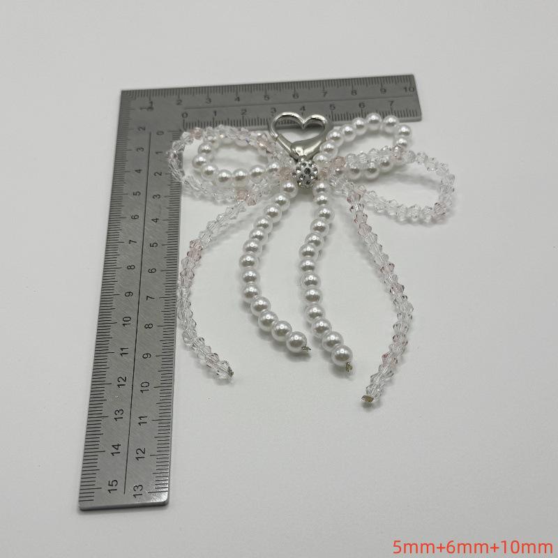Korean Pearl Bow Shoe Buckle: Versatile Pearl String Shoe Accessory for Sneakers
