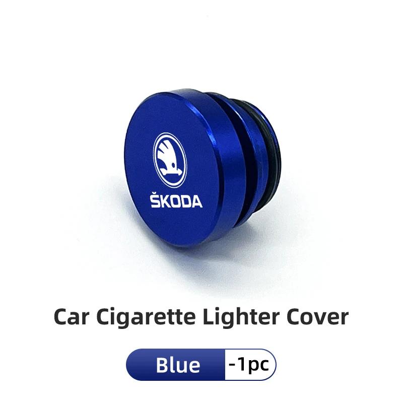 Car Sticker 2026 Hot Car Cigarette Lighter Dustproof Plug Button Cover Accessories For Skoda Fabia Kamiq Superb MK3 VisionS Yeti
