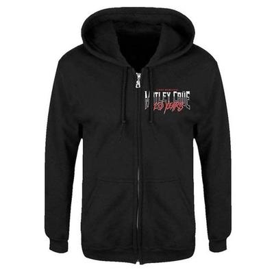 Motley Crue Unisex-Erwachsene 40 Years Back Print Full Zip Hoodie