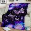 Cartoon Dream Butterfly Flower Blanket,Soft Throw Blanket for Home Bedroom Bed Sofa Picnic Travel Office Rest Nap Cover Blanket