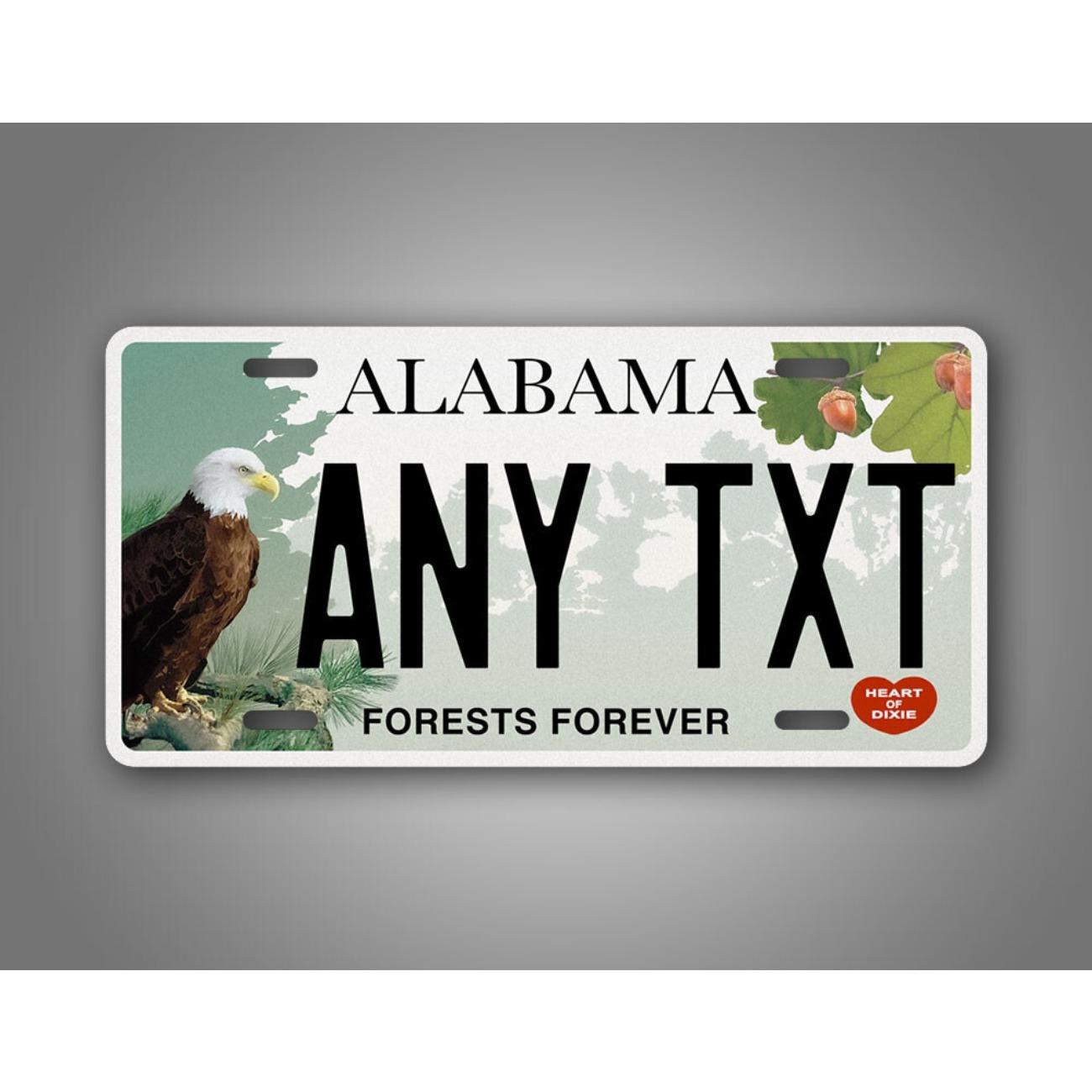 

Personalized Alabama Forest Forever Themed Decorative Tag Ideal for Home Decor (Only Decoration) білий