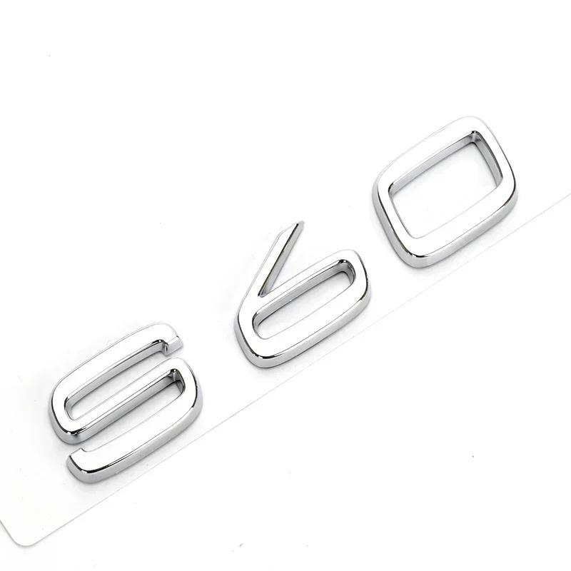 3D ABS Czarny Srebrny Naklejka z Emblematem Bagażnika Samochodowego dla Volvo S40 S60 S80 S90 S60L S90L Naklejka z Emblematem Tylnej Klapy Bagażnika Akcesoria Zewnętrzne