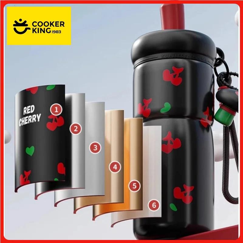 680ML Portable Vacuum Flasks 316 Stainless Steel Ceramic Inner Straw Cup Student Water Bottle Travel Tumbler