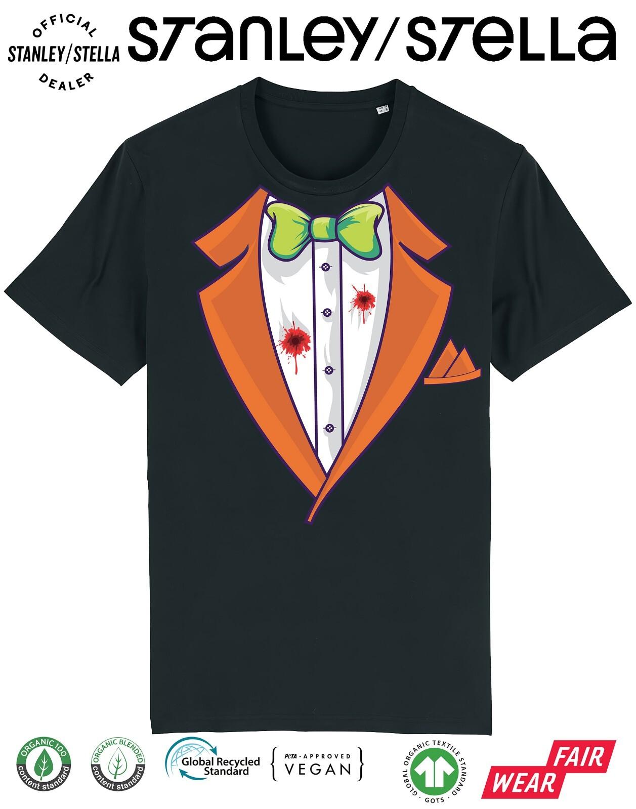 Bloodstained Tuxedo HALLOWEEN T-Shirt Mens Womens Tees Top Funny Horror Costume Fancy Dress Gift 3XL