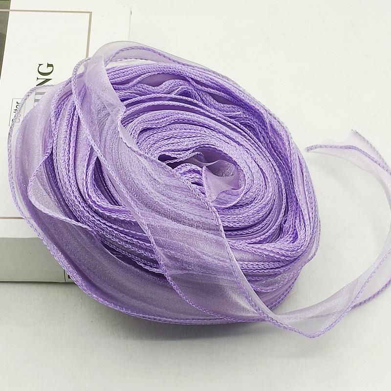 Large Fish Tail Yarn Ribbon with Flower Design - Handmade Binding Tape for Floral and Baking Packaging