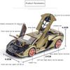 1/24 Lambor Sian FKP37 Legierung Druckguss Sport Auto Spielzeug Modell Simulation Heckflügel Lift Pull Back Modell Ornament Junge Geschenk Sammlung
