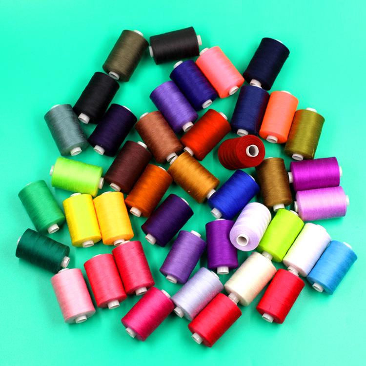 42-Spool Polyester Sewing Thread Set - 1000 Yards Each, Multicolored for Hand & Machine Sewing
