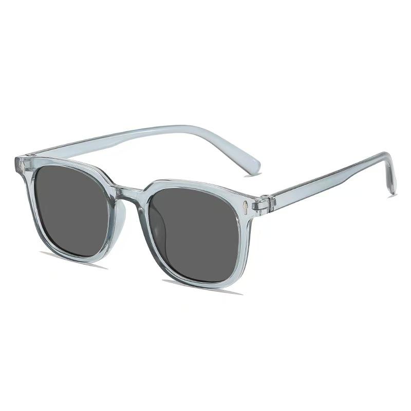 Fashion Square Transparent Grey Sunglasses Cool Street Style Shades For Outdoor Daily Life Eyewear Frame
