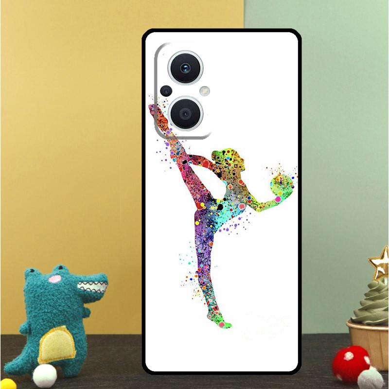 

Gymnastics Watercolor Printing Case For OPPO Reno 15 15F 14 13 12 11 10 Pro 14F 13F 12F 11F 8T OPPO Find X9 X8 X6 Pro Cover OPPO Reno11