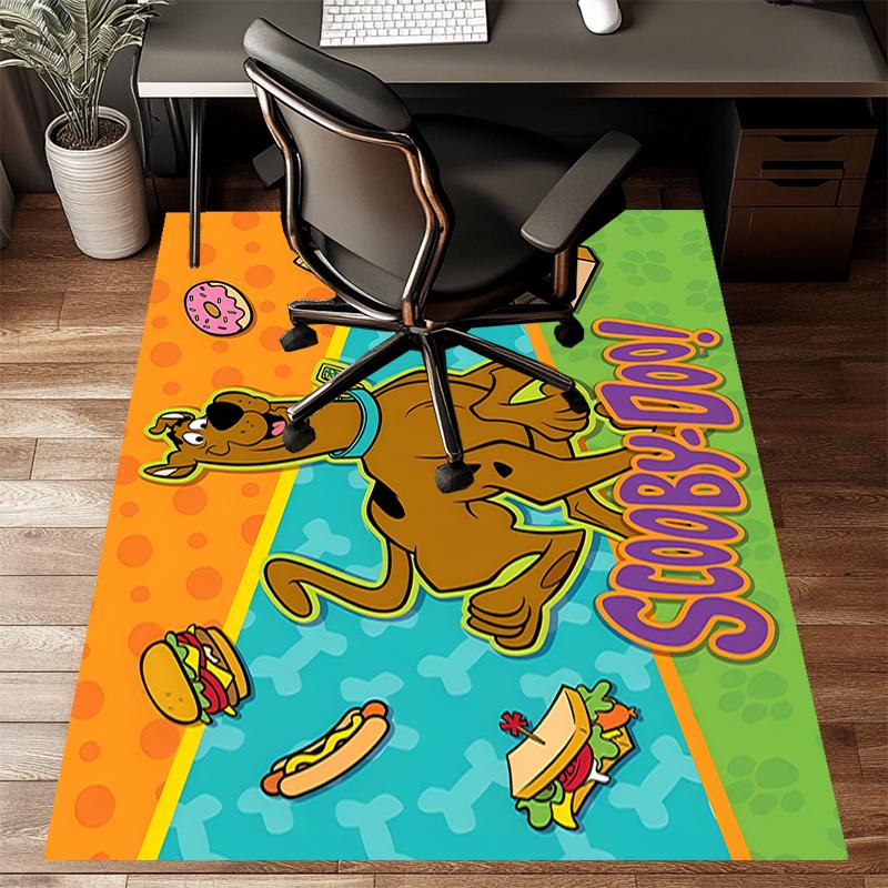 Scooby Doo Polyester Carpet, Soft Indoor Mat for Office Chair, Living Room, Computer Desk - Decorative Home Office Rug Design