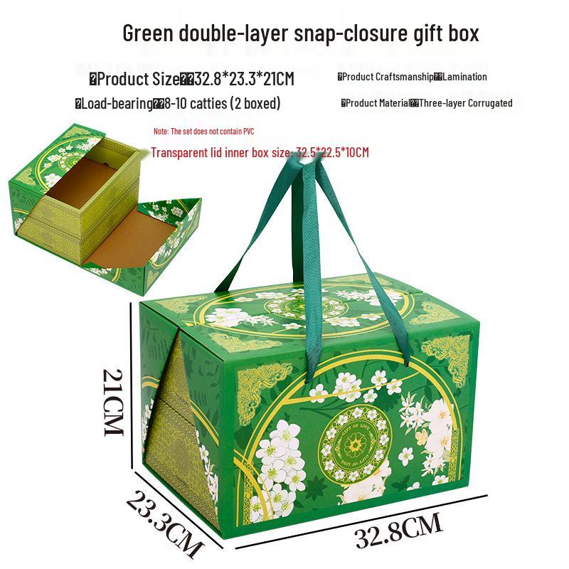 Ins Style Transparent Fruit & Flower Gift Box, 10 Jin Capacity, Leather Mixed Gift Box