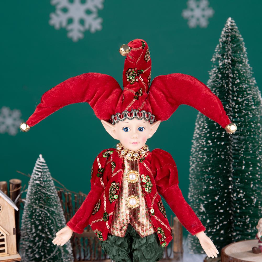 NUOVO Elfo Rosso Oro Peluche Bambola Elfo Giocattolo Albero di Natale Ornamenti Capodanno Vacanza Migliori Regali per Bambini Navidad Natal adornos de navidad