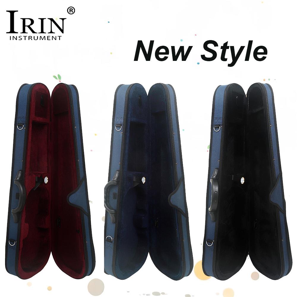 IRIN New Violin Box Oxford Cloth Bag with Blue Band Hygrometer, Triangle Violin Case Contain Stress Resistance|High End Handle