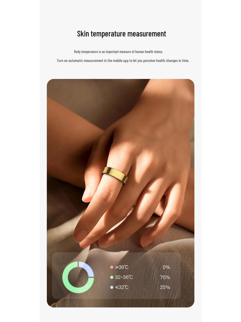 R09 Smart Ring: Heart Rate, Blood Oxygen, Sleep, Sports Tracker, Waterproof, Bluetooth Photo, with Charging Case