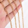 1M 2M 14k Vergoldetes Messing Metall O-Form Runde Gliederkette Kupfer Kubanische Gliederkette Für DIY Armband Halskette Herstellung Zubehör
