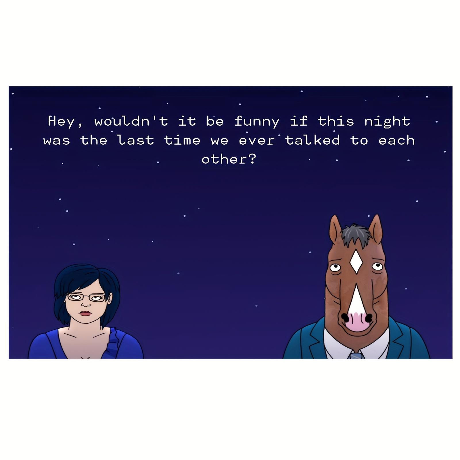 

VIKAMA Ma Men Bo Jack Sad Quotes Tapestry Anime Meme Decoration Wall Cloth Room Decoration Home Decoration 74x94cm(29x37in)