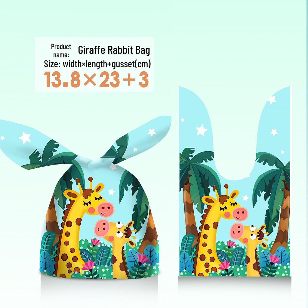 Children's Day Gift Bag: Snowflake Crisps, Snacks, Biscuits, Candy Rabbit Ear Packaging
