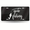 Fishing Themed License Plate 6x12 Inch Rustproof Aluminum Novelty Tag for Truck SUV RV Camper