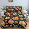 Souprava ložního prádla Evil Maple Leaf Pumpkin Theme Potisk Povlak na přikrývku a povlak na polštář 2/3 kusy EU/US/AU/UK Jednolůžková manželská postel Domácí dekorace