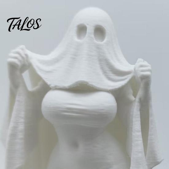 3D Printed Halloween Ghost Bride Statue Ornament, Female Figure Sculpture with Stable Base, Decorative Minimalist Spooky Figurine for Modern Home