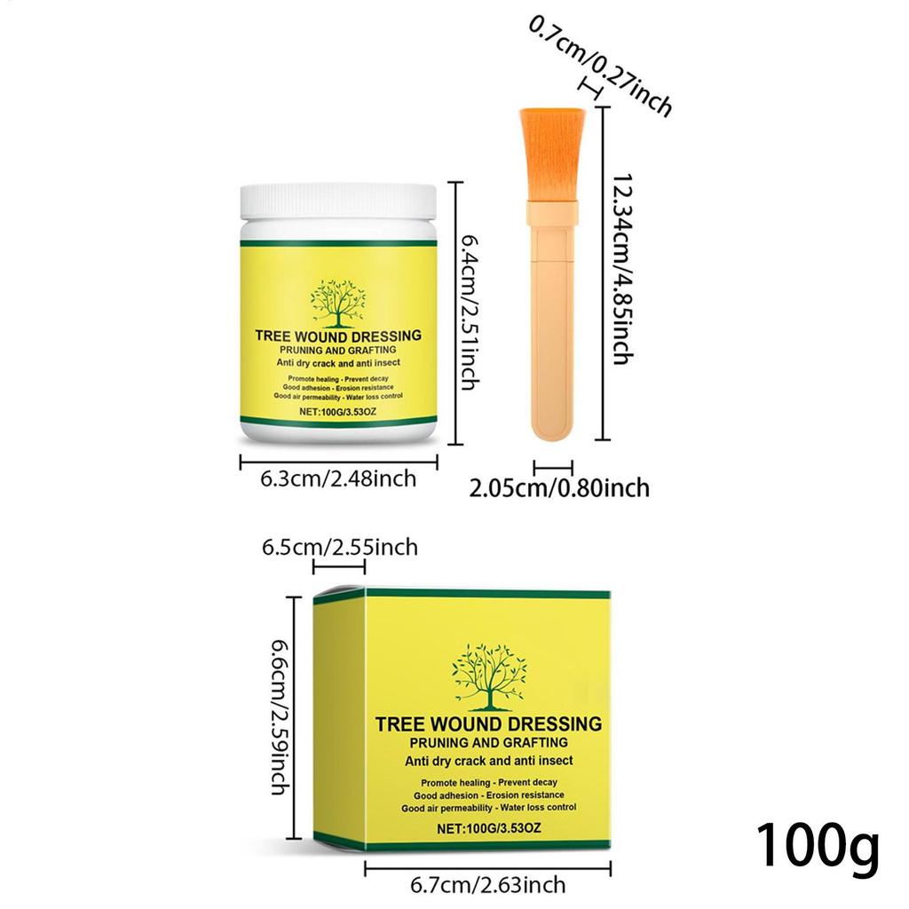 Baumwundverband Schnittpaste Pfropfwachs 100g Pflanzenspachtel für Winterschutz Pflege Holz Obst Außen