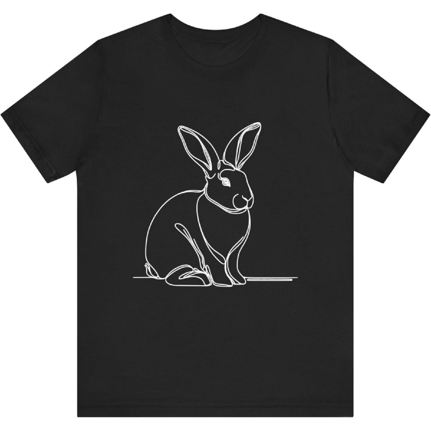 Line Art Simple Drawing Artwork Flemish Giant Rabbit Rabbit 164 Unisex T-Shirt S